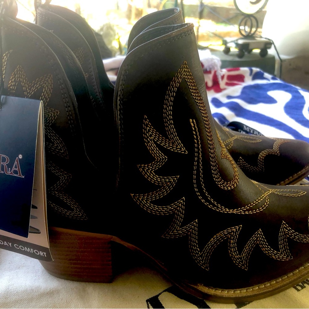 Myra leather boots. Size 10